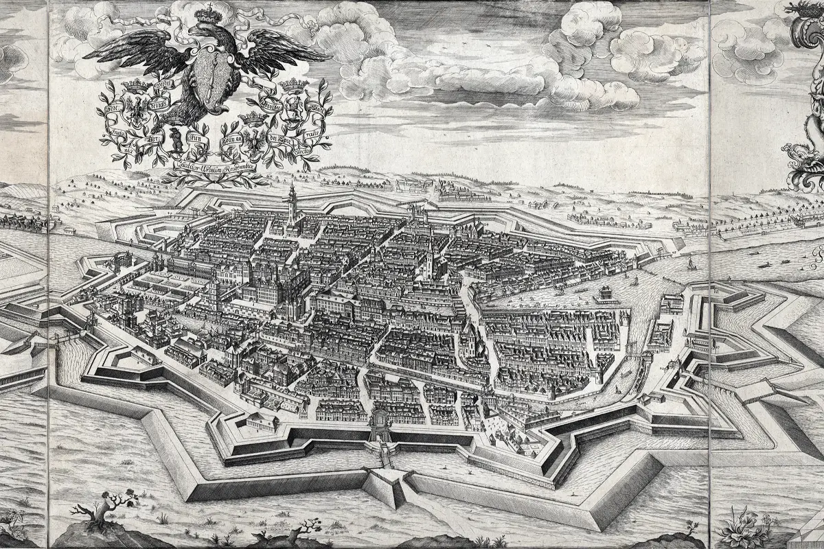 Engraving of the  Berlin Fortress