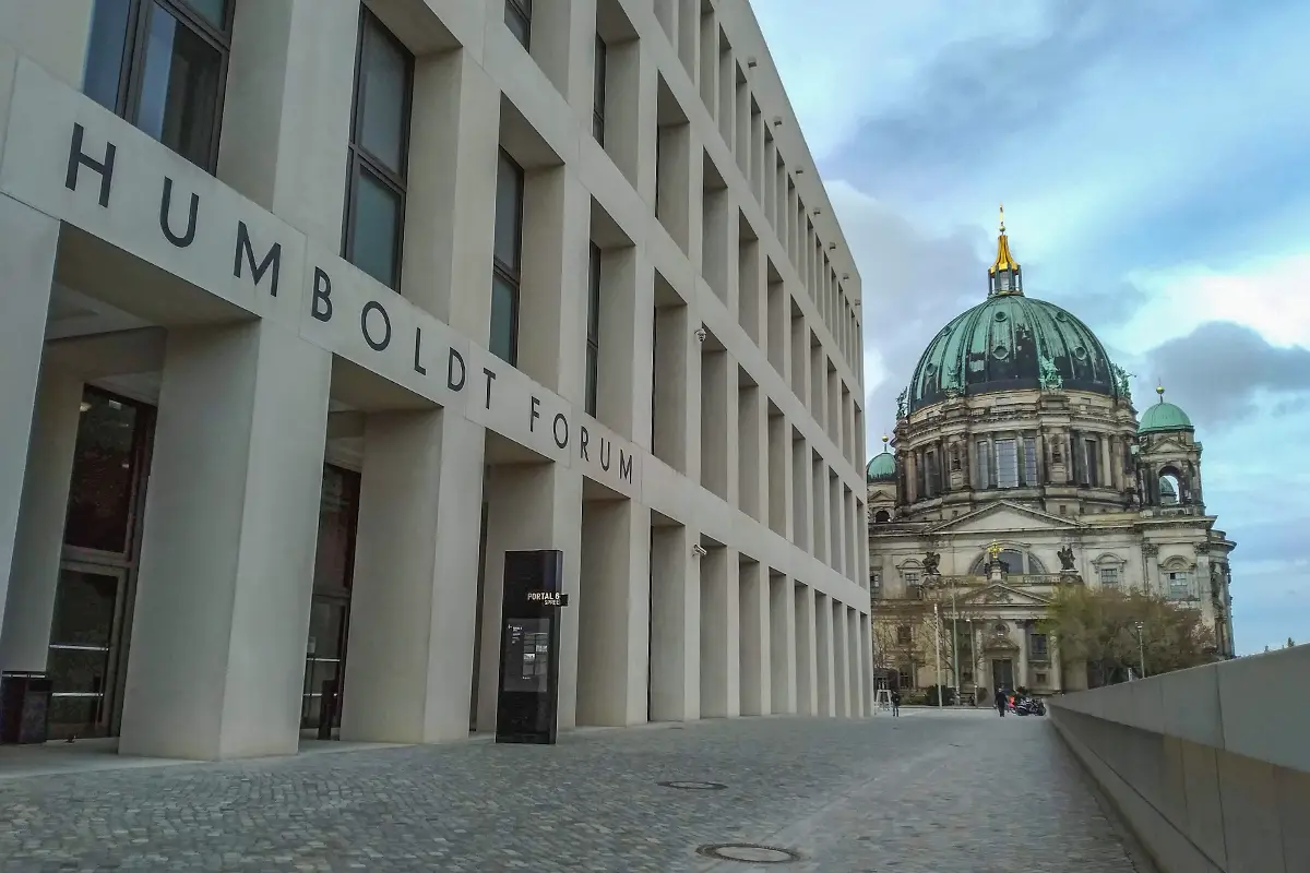 The Humboldt Forum with the Berliner Dom in the background